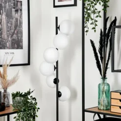 hofstein Lampadaire - Verre 15 cm Remaisnil Blanc, 6 lumières