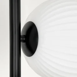 hofstein Lampadaire - Verre 15 cm Remaisnil Blanc, 6 lumières