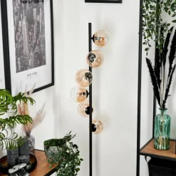 hofstein Lampadaire - Verre 12 cm Remaisnil Ambre, Clair, 6 lumières