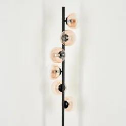 hofstein Lampadaire - Verre 12 cm Remaisnil Ambre, Clair, 6 lumières