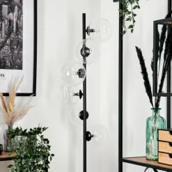 hofstein Lampadaire - Verre 15 cm Remaisnil Clair, 6 lumières