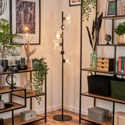 hofstein Lampadaire - Verre 15 cm Remaisnil Clair, 6 lumières