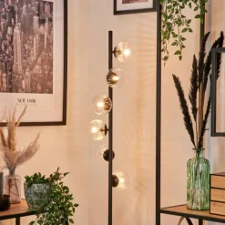 hofstein Lampadaire - Verre 10 cm Remaisnil Clair, 6 lumières