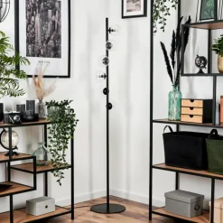 hofstein Lampadaire - Verre 10 cm Remaisnil Clair, 6 lumières