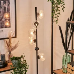 hofstein Lampadaire - Verre 12 cm Remaisnil Clair, 6 lumières