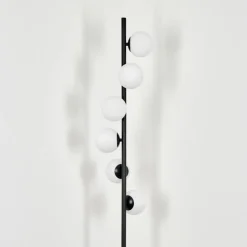 hofstein Lampadaire - Verre 10 cm Remaisnil Blanc, 6 lumières