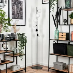 hofstein Lampadaire - Verre 10 cm Remaisnil Blanc, 6 lumières