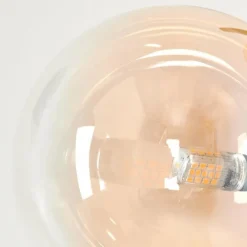 hofstein Lampadaire - Verre 15 cm Remaisnil Ambre, 6 lumières