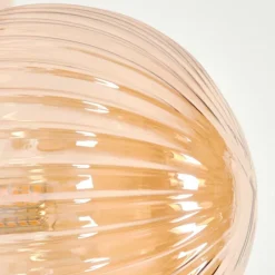 hofstein Lampadaire - Verre 15 cm Remaisnil Ambre, Fumé, 5 lumières