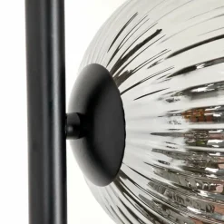 hofstein Lampadaire - Verre 12 cm Remaisnil Ambre, Clair, Fumé, 5 lumières