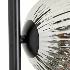 hofstein Lampadaire - Verre 12 cm Remaisnil Noir, 5 lumières