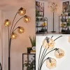 hofstein Lampadaire - Verre 15 cm Ripoll Ambre, 5 lumières