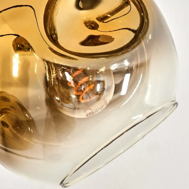 hofstein Lampadaire - Verre 15 cm Ripoll Or, Clair, 5 lumières