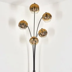 hofstein Lampadaire - Verre 15 cm Ripoll Or, Clair, 5 lumières