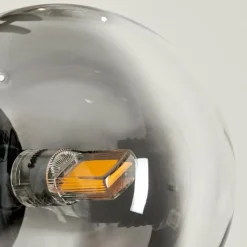 hofstein Lampadaire - Verre Remaisnil Noir, 6 lumières