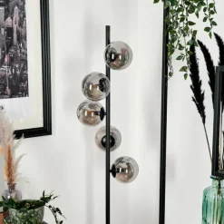 Suspension Verre Fumé-hofstein Lampadaire - Verre Remaisnil Noir, 5 lumières