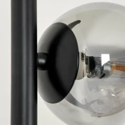 hofstein Lampadaire - Verre Remaisnil Clair, Fumé, 5 lumières