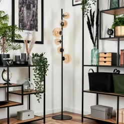 hofstein Lampadaire - Verre Remaisnil Ambre, 6 lumières