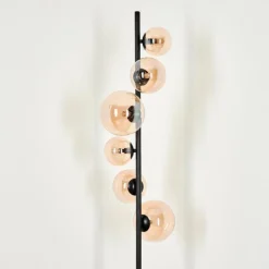 hofstein Lampadaire - Verre Remaisnil Ambre, 6 lumières