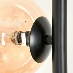 hofstein Lampadaire - Verre Remaisnil Ambre, 6 lumières