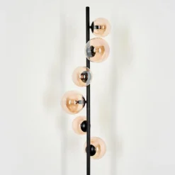 hofstein Lampadaire - Verre Remaisnil Ambre, 6 lumières