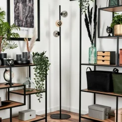 hofstein Lampadaire - Verre Remaisnil Ambre, Fumé, 3 lumières