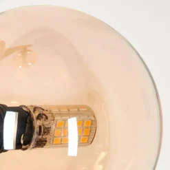 hofstein Lampadaire - Verre Remaisnil Ambre, 3 lumières