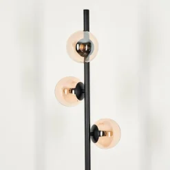 hofstein Lampadaire - Verre Remaisnil Ambre, 3 lumières