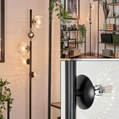 hofstein Lampadaire - Verre Remaisnil Clair, 5 lumières