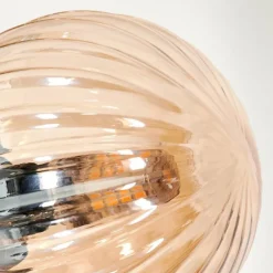 Lampes À Boules-hofstein Lampadaire - Verre Remaisnil Ambre, 5 lumières