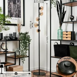 Lampes À Boules-hofstein Lampadaire - Verre Remaisnil Ambre, 5 lumières