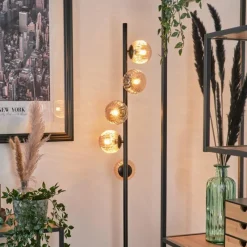 Lampes À Boules-hofstein Lampadaire - Verre Remaisnil Ambre, 5 lumières