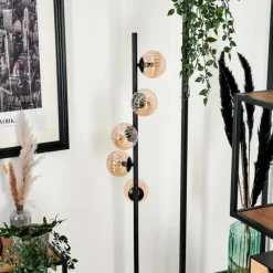 Lampes À Boules-hofstein Lampadaire - Verre Remaisnil Ambre, 5 lumières