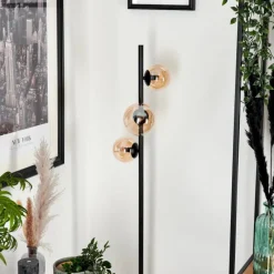 hofstein Lampadaire - Verre Remaisnil Ambre, 3 lumières