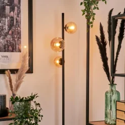 hofstein Lampadaire - Verre Remaisnil Ambre, 3 lumières