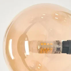 hofstein Lampadaire - Verre Remaisnil Ambre, 5 lumières