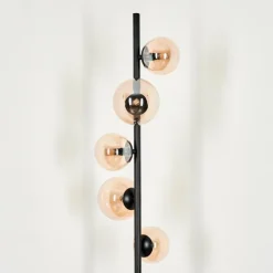 hofstein Lampadaire - Verre Remaisnil Ambre, 5 lumières