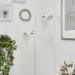 hofstein Lampadaire Vouzy Blanc, 2 lumières