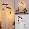 Lampes Industrielles-hofstein Lampadaire Aarhus Bois foncé, Noir, 2 lumières