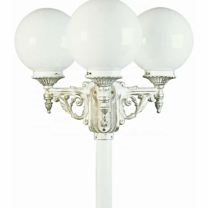 Luminaires Rustiques-Luminaires Albert Leuchten Lampadaire Albert 2050 Or, Blanc, 3 lumières
