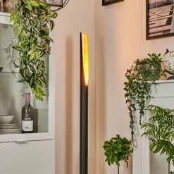 Lampes Dorées-hofstein Lampadaire Aleman LED Or, Noir, 1 lumière