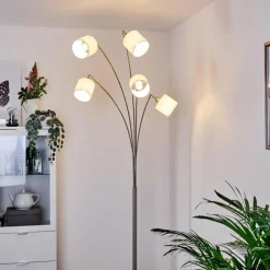 Lampes En Tissu-hofstein Lampadaire Alsen Nickel mat, 5 lumières