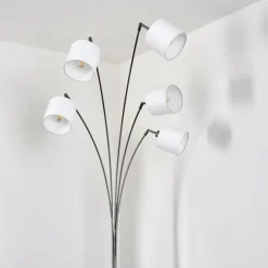 Lampes En Tissu-hofstein Lampadaire Alsen Nickel mat, 5 lumières