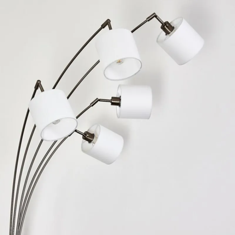 Lampes En Tissu-hofstein Lampadaire Alsen Nickel mat, 5 lumières