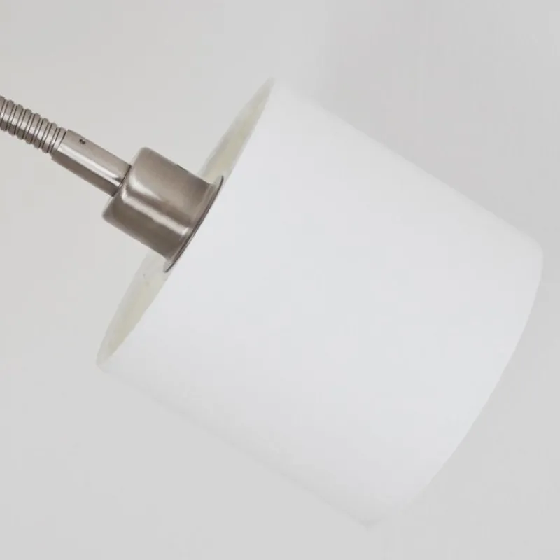 Lampes En Tissu-hofstein Lampadaire Alsen Nickel mat, 1 lumière