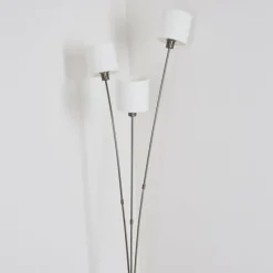 Lampes En Tissu-hofstein Lampadaire Alsen Nickel mat, 3 lumières