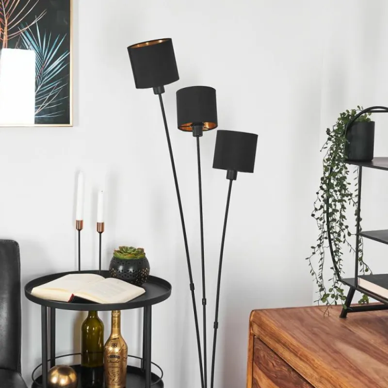 Lampes En Tissu-hofstein Lampadaire Alsen Noir, 3 lumières