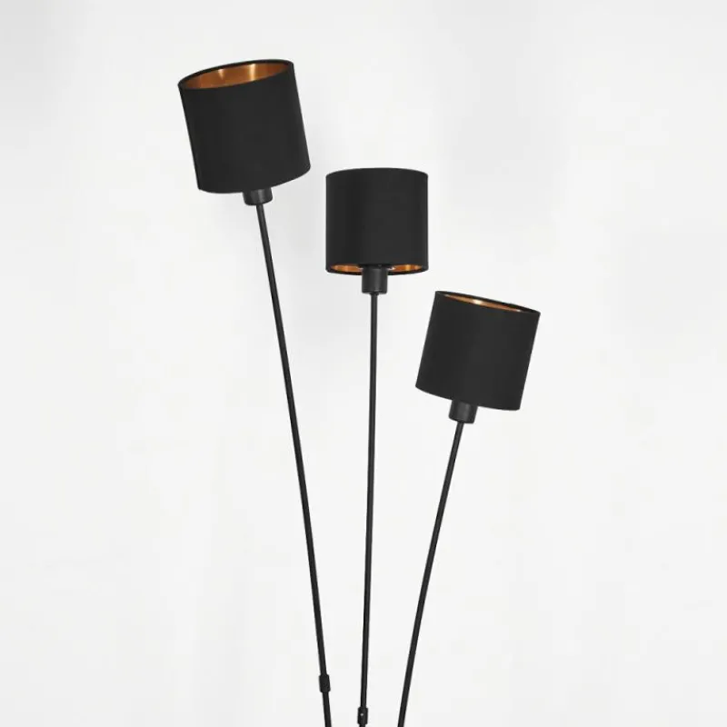 Lampes En Tissu-hofstein Lampadaire Alsen Noir, 3 lumières