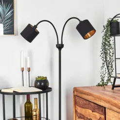 Lampes En Tissu-hofstein Lampadaire Alsen Noir, 2 lumières