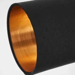 Lampes En Tissu-hofstein Lampadaire Alsen Noir, 2 lumières